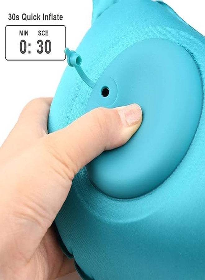 ERITIN Travel Neck Pillow with Manual & Automatic Inflation - U-Shaped, Cervical & Waist Support for Travel, Office, Camping, and Flying, Breathable Comfort, Multi-Color v - Image 5